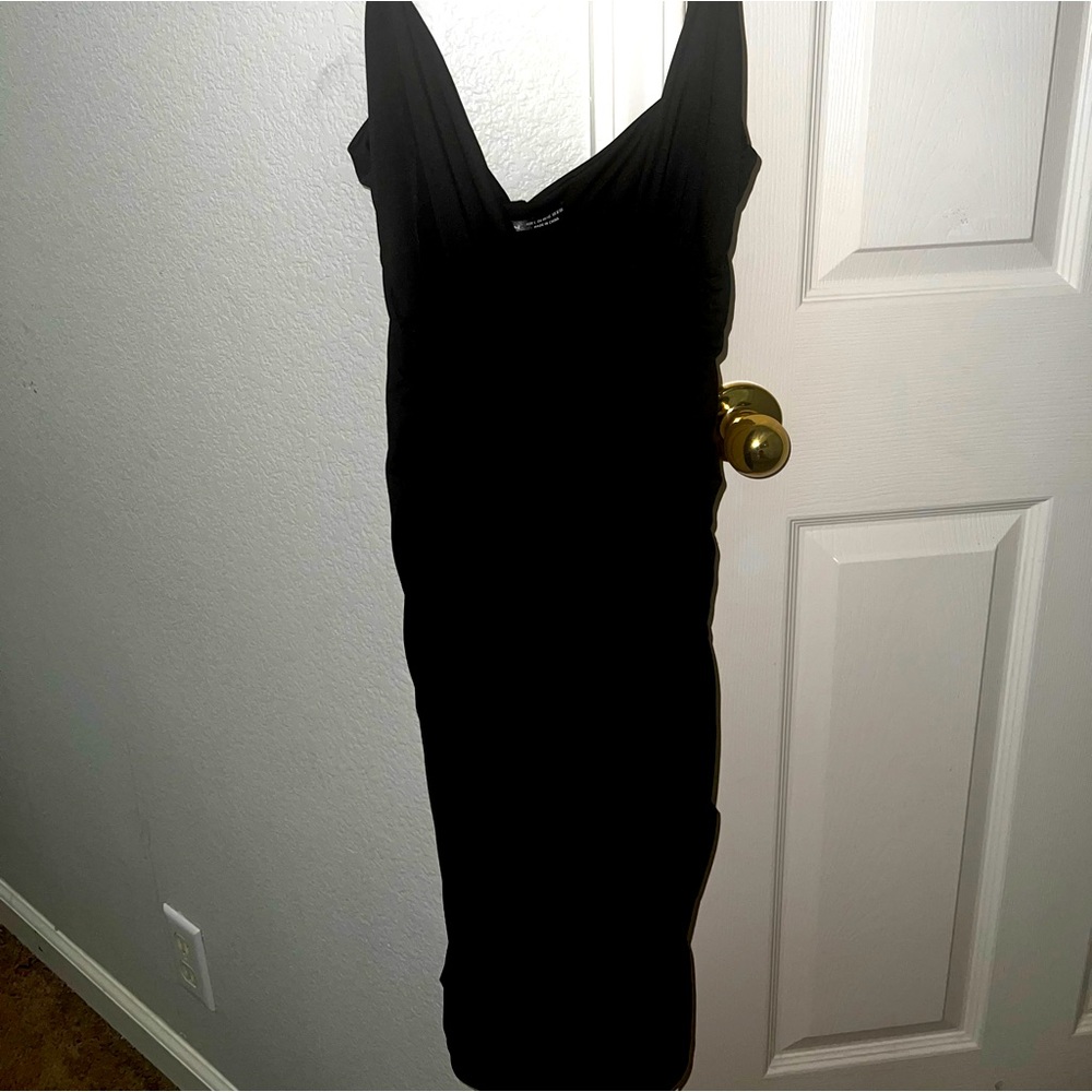 Shein Black Wrap dress